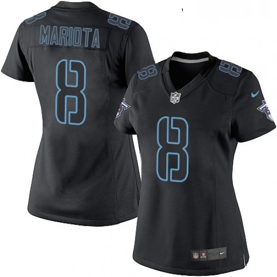 Womens Nike Tennessee Titans 8 Marcus Mariota Limited Black Impact NFL Jersey Womens Nike Tennessee Titans 8 Marcus Mariota Limited Black Impact NFL Jersey