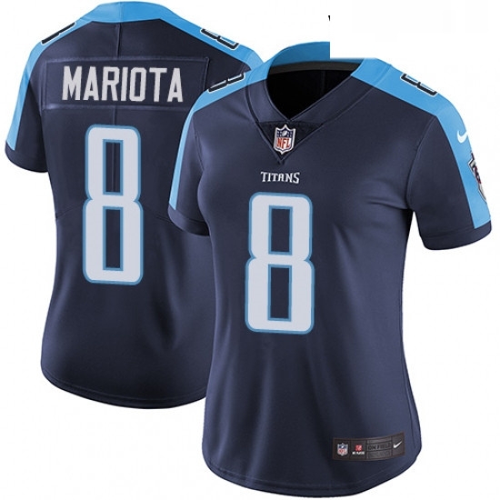 Womens Nike Tennessee Titans 8 Marcus Mariota Navy Blue Alternate Vapor Untouchable Limited Player NFL Jersey Womens Nike Tennessee Titans 8 Marcus Mariota Navy Blue Alternate Vapor Untouchable Limited Player NFL Jersey