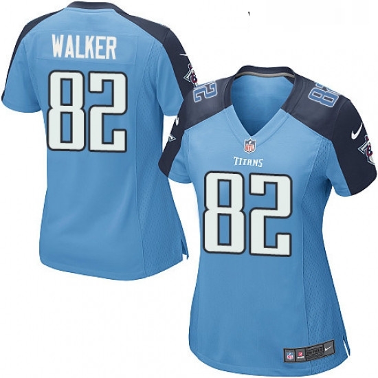 Womens Nike Tennessee Titans 82 Delanie Walker Game Light Blue Team Color NFL Jersey Womens Nike Tennessee Titans 82 Delanie Walker Game Light Blue Team Color NFL Jersey