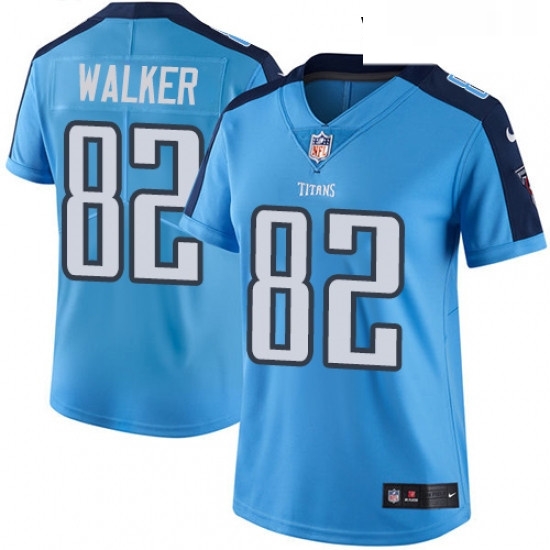 Womens Nike Tennessee Titans 82 Delanie Walker Light Blue Team Color Vapor Untouchable Limited Player NFL Jersey Womens Nike Tennessee Titans 82 Delanie Walker Light Blue Team Color Vapor Untouchable Limited Player NFL Jersey