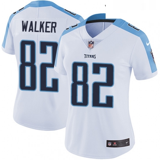 Womens Nike Tennessee Titans 82 Delanie Walker White Vapor Untouchable Limited Player NFL Jersey Womens Nike Tennessee Titans 82 Delanie Walker White Vapor Untouchable Limited Player NFL Jersey