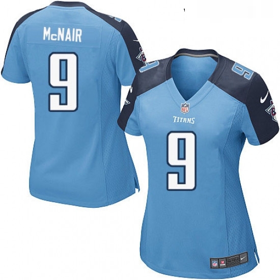 Womens Nike Tennessee Titans 9 Steve McNair Game Light Blue Team Color NFL Jersey Womens Nike Tennessee Titans 9 Steve McNair Game Light Blue Team Color NFL Jersey