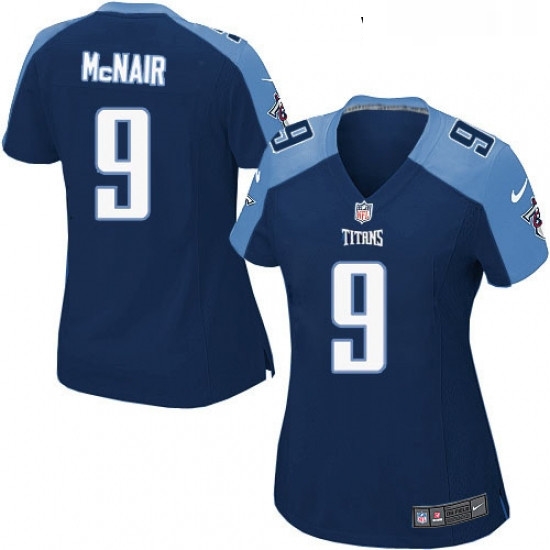 Womens Nike Tennessee Titans 9 Steve McNair Game Navy Blue Alternate NFL Jersey Womens Nike Tennessee Titans 9 Steve McNair Game Navy Blue Alternate NFL Jersey