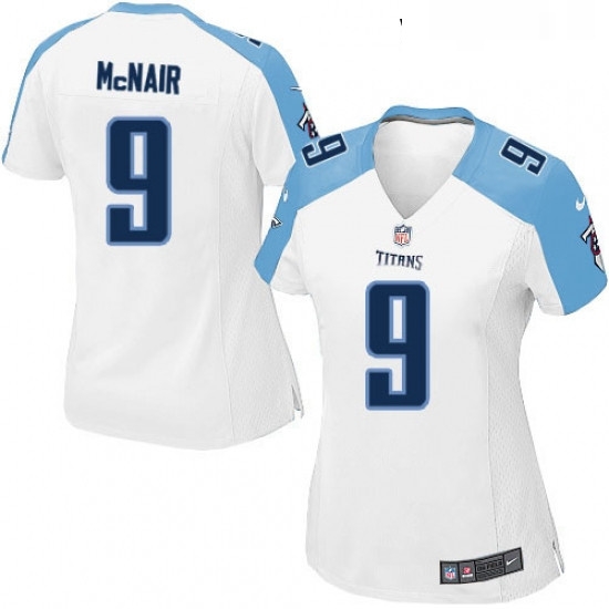 Womens Nike Tennessee Titans 9 Steve McNair Game White NFL Jersey Womens Nike Tennessee Titans 9 Steve McNair Game White NFL Jersey