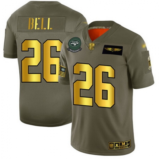 Jets 26 Le 27Veon Bell Camo Gold Men Stitched Football Limited 2019 Salute To Service Jersey Jets 26 Le 27Veon Bell Camo Gold Men Stitched Football Limited 2019 Salute To Service Jersey