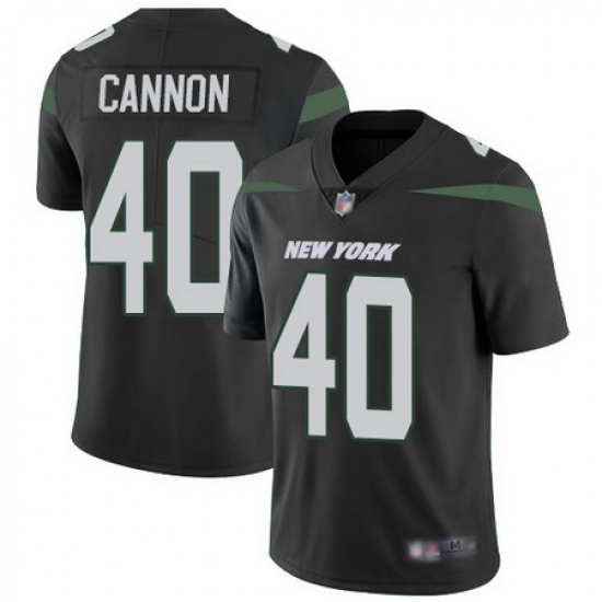 Jets #40 Trenton Cannon Black Alternate Men Stitched Football Vapor Untouchable Limited Jersey Jets #40 Trenton Cannon Black Alternate Men Stitched Football Vapor Untouchable Limited Jersey