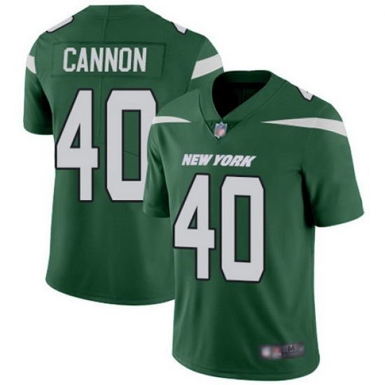 Jets #40 Trenton Cannon Green Team Color Men Stitched Football Vapor Untouchable Limited Jersey Jets #40 Trenton Cannon Green Team Color Men Stitched Football Vapor Untouchable Limited Jersey