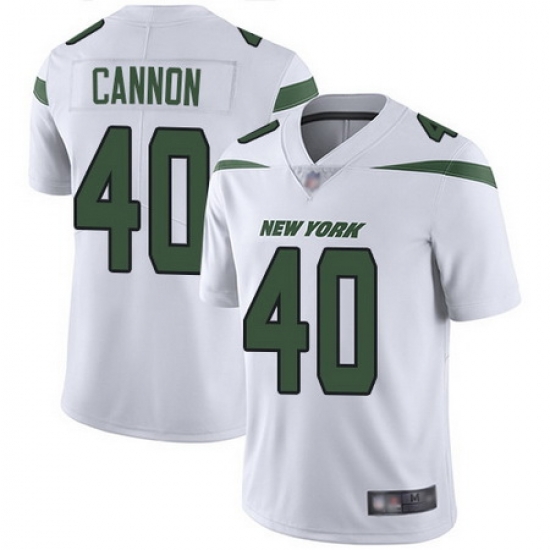 Jets #40 Trenton Cannon White Men Stitched Football Vapor Untouchable Limited Jersey Jets #40 Trenton Cannon White Men Stitched Football Vapor Untouchable Limited Jersey