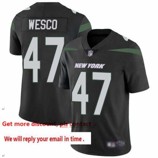Jets 47 Trevon Wesco Black Alternate Men Stitched Football Vapor Untouchable Limited Jersey Jets 47 Trevon Wesco Black Alternate Men Stitched Football Vapor Untouchable Limited Jersey
