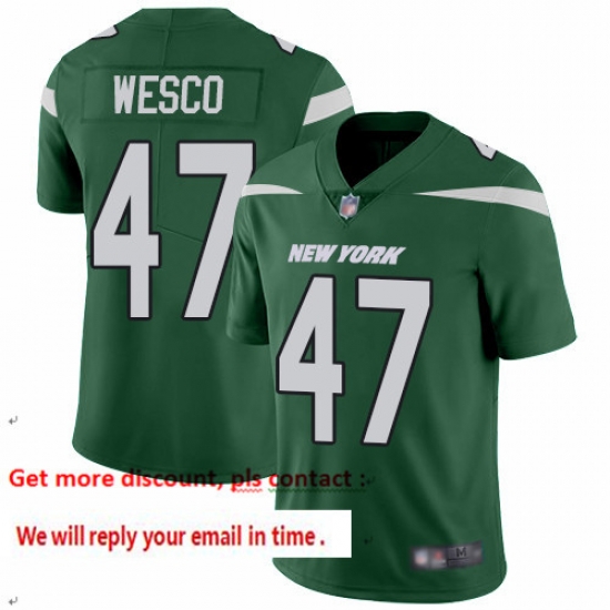 Jets 47 Trevon Wesco Green Team Color Men Stitched Football Vapor Untouchable Limited Jersey Jets 47 Trevon Wesco Green Team Color Men Stitched Football Vapor Untouchable Limited Jersey