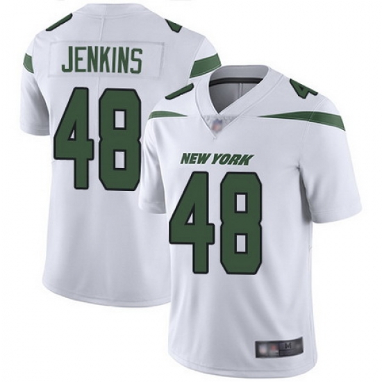 Jets #48 Jordan Jenkins White Men Stitched Football Vapor Untouchable Limited Jersey Jets #48 Jordan Jenkins White Men Stitched Football Vapor Untouchable Limited Jersey