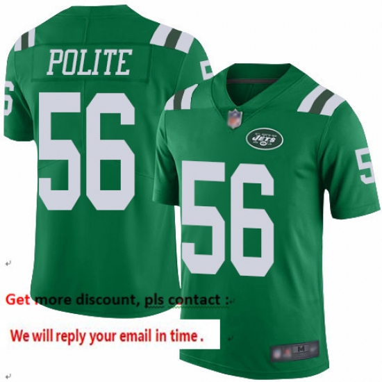 Jets 56 Jachai Polite Green Men Stitched Football Limited Rush Jersey Jets 56 Jachai Polite Green Men Stitched Football Limited Rush Jersey