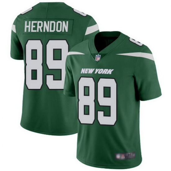Jets #89 Chris Herndon Green Team Color Men Stitched Football Vapor Untouchable Limited Jersey Jets #89 Chris Herndon Green Team Color Men Stitched Football Vapor Untouchable Limited Jersey