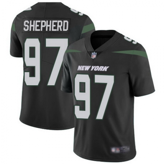 Jets #97 Nathan Shepherd Black Alternate Men Stitched Football Vapor Untouchable Limited Jersey Jets #97 Nathan Shepherd Black Alternate Men Stitched Football Vapor Untouchable Limited Jersey