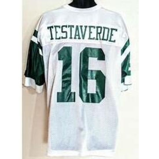 Men Jets 16 Testaverde White Jersey Men Jets 16 Testaverde White Jersey