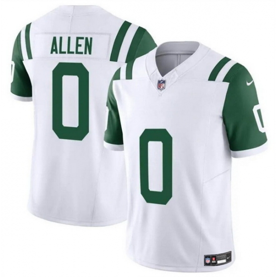 Men New York Jets 0 Braelon Allen White Classic Alternate Vapor F U S E Limited Stitched Football Jersey Men New York Jets 0 Braelon Allen White Classic Alternate Vapor F U S E Limited Stitched Football Jersey