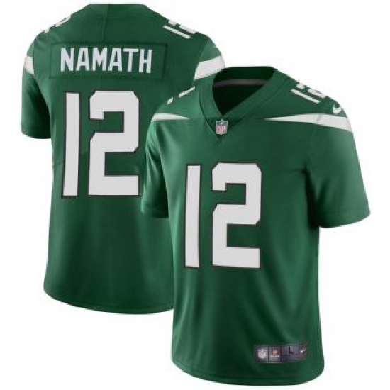 Men New York Jets 12 Joe Namath 2019 Green Vapor Untouchable Limited Stitched Jersey Men New York Jets 12 Joe Namath 2019 Green Vapor Untouchable Limited Stitched Jersey
