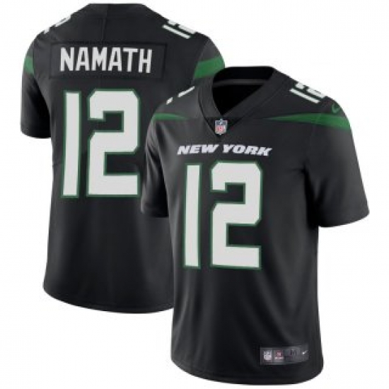 Men New York Jets 12 Joe Namath Black 2019 Vapor Untouchable Limited Stitched Jersey Men New York Jets 12 Joe Namath Black 2019 Vapor Untouchable Limited Stitched Jersey