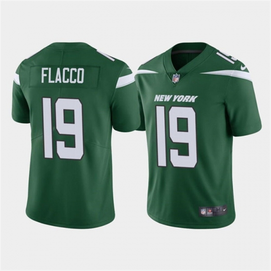 Men New York Jets 19 Joe Flacco Green Vapor Untouchable Limited Stitched Jersey Men New York Jets 19 Joe Flacco Green Vapor Untouchable Limited Stitched Jersey