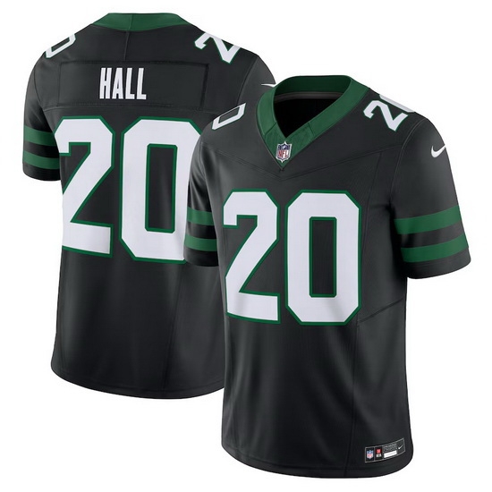 Men New York Jets 20 Breece Hall Black 2023 F U S E Vapor Limited Throwback Stitched Jersey Men New York Jets 20 Breece Hall Black 2023 F U S E Vapor Limited Throwback Stitched Jersey