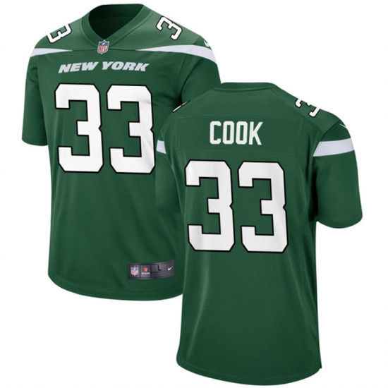 Men New York Jets 33 Dalvin Cook Green Stitched Game Jersey Men New York Jets 33 Dalvin Cook Green Stitched Game Jersey