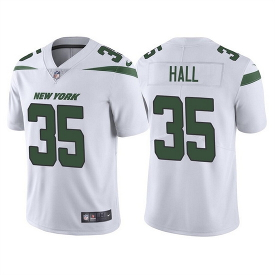 Men New York Jets 35 Breece Hall 2022 White Vapor Untouchable Limited Stitched jersey Men New York Jets 35 Breece Hall 2022 White Vapor Untouchable Limited Stitched jersey