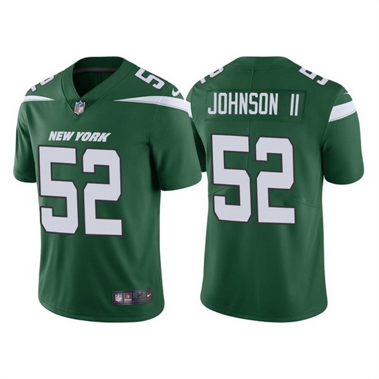 Men New York Jets 52 Jermaine Johnson II 2022 Green Vapor Untouchable Limited Stitched jersey Men New York Jets 52 Jermaine Johnson II 2022 Green Vapor Untouchable Limited Stitched jersey