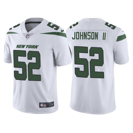 Men New York Jets 52 Jermaine Johnson II 2022 White Vapor Untouchable Limited Stitched jersey Men New York Jets 52 Jermaine Johnson II 2022 White Vapor Untouchable Limited Stitched jersey