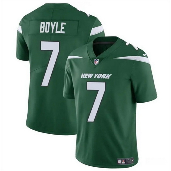 Men New York Jets 7 Tim Boyle Green Vapor Untouchable Limited Stitched Jersey Men New York Jets 7 Tim Boyle Green Vapor Untouchable Limited Stitched Jersey