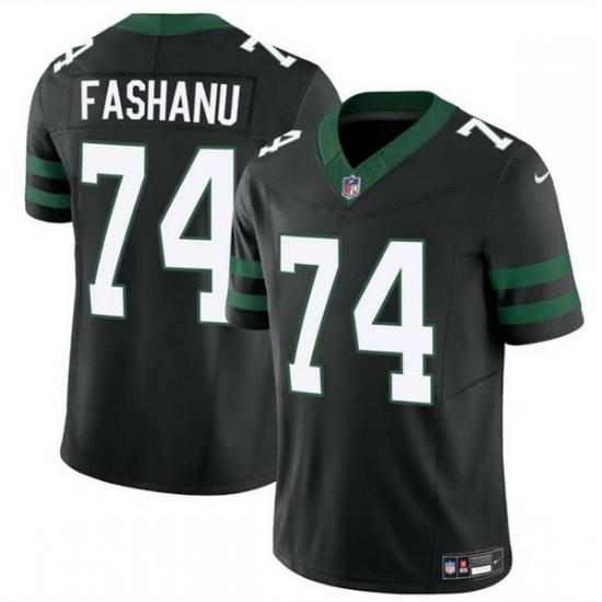 Men New York Jets 74 Olu Fashanu Black 2024 F U S E Vapor Untouchable Limited Stitched Jersey Men New York Jets 74 Olu Fashanu Black 2024 F U S E Vapor Untouchable Limited Stitched Jersey