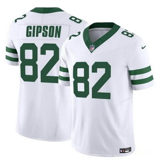 Men New York Jets 82 Xavier Gipson 2023 F U S E White Throwback Vapor Untouchable Limited Stitched Jersey Men New York Jets 82 Xavier Gipson 2023 F U S E White Throwback Vapor Untouchable Limited Stitched Jersey