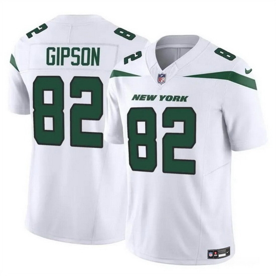 Men New York Jets 82 Xavier Gipson 2023 F U S E White Vapor Untouchable Limited Stitched Jersey Men New York Jets 82 Xavier Gipson 2023 F U S E White Vapor Untouchable Limited Stitched Jersey