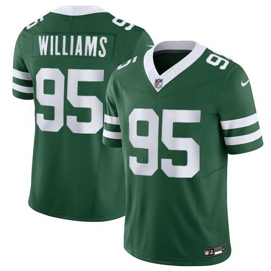 Men New York Jets 95 Garrett Wilson Green 2024 F U S E Vapor Limited Stitched Jersey Men New York Jets 95 Garrett Wilson Green 2024 F U S E Vapor Limited Stitched Jersey