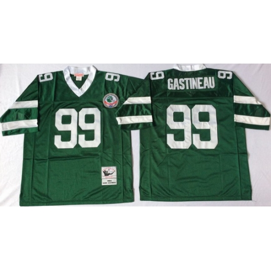 Men New York Jets 99 Mark Gastineau Green M&N Throwback Jersey Men New York Jets 99 Mark Gastineau Green M&N Throwback Jersey