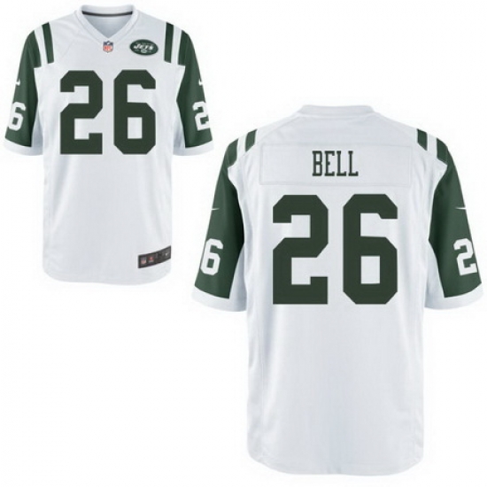 Men Nike Jets 26 Le'Veon Bell White Game Stitched NFL Jersey Men Nike Jets 26 Le'Veon Bell White Game Stitched NFL Jersey