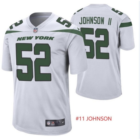 Men Nike New York Jets #11 Jermaine Johnson White Vapor Limited Jersey Men Nike New York Jets #11 Jermaine Johnson White Vapor Limited Jersey
