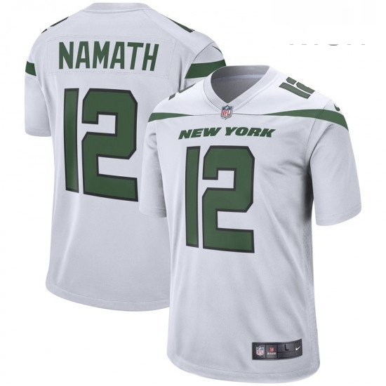 Mens New York Jets 12 Joe Namath Nike Retired Player Game Jersey White Mens New York Jets 12 Joe Namath Nike Retired Player Game Jersey White