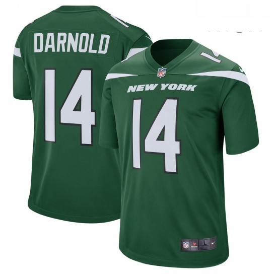 Mens New York Jets 14 Sam Darnold Nike Green Player Game Jersey Mens New York Jets 14 Sam Darnold Nike Green Player Game Jersey