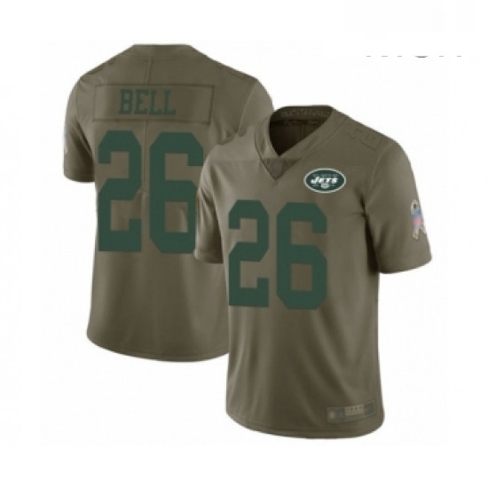 Mens New York Jets 26 Le Veon Bell Limited Olive 2017 Salute to Service Football Jersey Mens New York Jets 26 Le Veon Bell Limited Olive 2017 Salute to Service Football Jersey