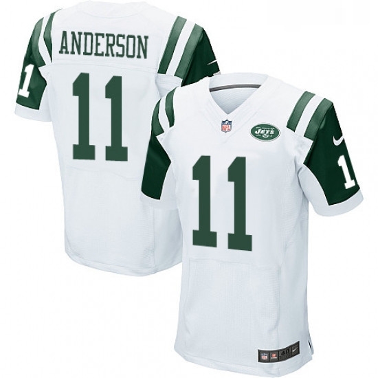 Mens Nike New York Jets 11 Robby Anderson Elite White NFL Jersey Mens Nike New York Jets 11 Robby Anderson Elite White NFL Jersey
