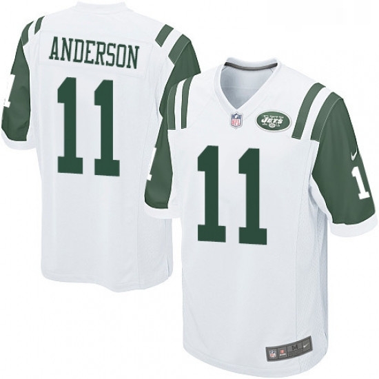 Mens Nike New York Jets 11 Robby Anderson Game White NFL Jersey Mens Nike New York Jets 11 Robby Anderson Game White NFL Jersey