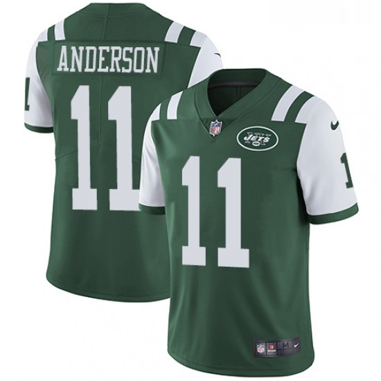 Mens Nike New York Jets 11 Robby Anderson Green Team Color Vapor Untouchable Limited Player NFL Jersey Mens Nike New York Jets 11 Robby Anderson Green Team Color Vapor Untouchable Limited Player NFL Jersey