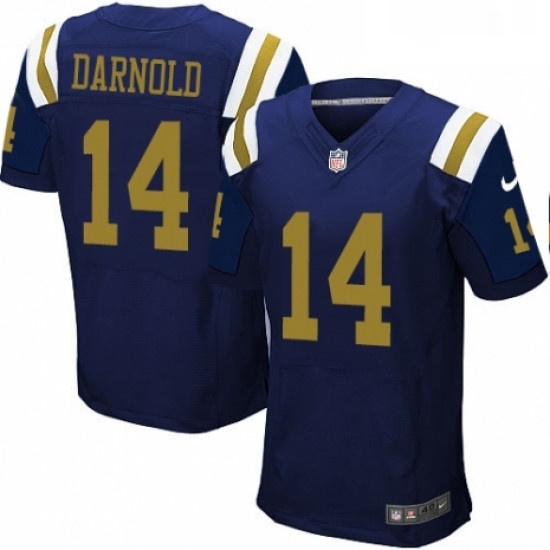 Mens Nike New York Jets 14 Sam Darnold Elite Navy Blue Alternate NFL Jersey Mens Nike New York Jets 14 Sam Darnold Elite Navy Blue Alternate NFL Jersey