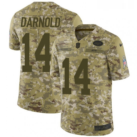 Mens Nike New York Jets 14 Sam Darnold Limited Camo 2018 Salute to Service NFL Jersey Mens Nike New York Jets 14 Sam Darnold Limited Camo 2018 Salute to Service NFL Jersey