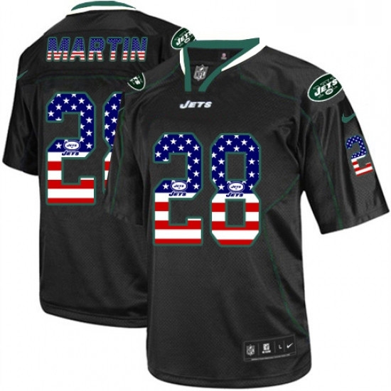 Mens Nike New York Jets 28 Curtis Martin Elite Black USA Flag Fashion NFL Jersey Mens Nike New York Jets 28 Curtis Martin Elite Black USA Flag Fashion NFL Jersey