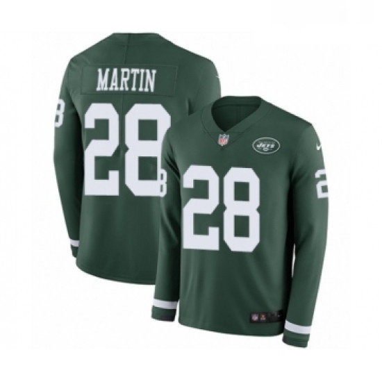 Mens Nike New York Jets 28 Curtis Martin Limited Green Therma Long Sleeve NFL Jersey Mens Nike New York Jets 28 Curtis Martin Limited Green Therma Long Sleeve NFL Jersey