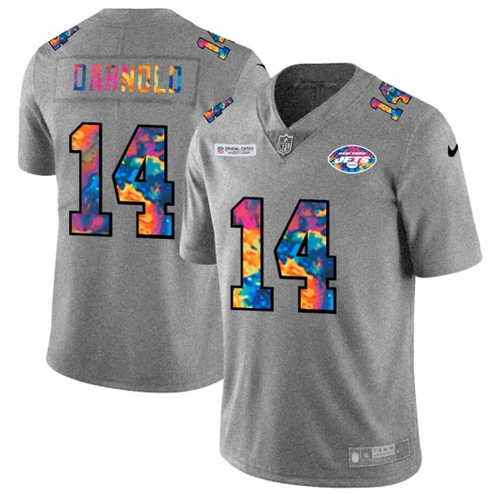 New York Jets 14 Sam Darnold Men Nike Multi Color 2020 NFL Crucial Catch NFL Jersey Greyheather New York Jets 14 Sam Darnold Men Nike Multi Color 2020 NFL Crucial Catch NFL Jersey Greyheather