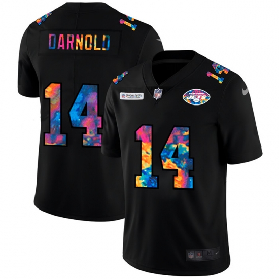 New York Jets 14 Sam Darnold Men Nike Multi Color Black 2020 NFL Crucial Catch Vapor Untouchable Limited Jersey New York Jets 14 Sam Darnold Men Nike Multi Color Black 2020 NFL Crucial Catch Vapor Untouchable Limited Jersey
