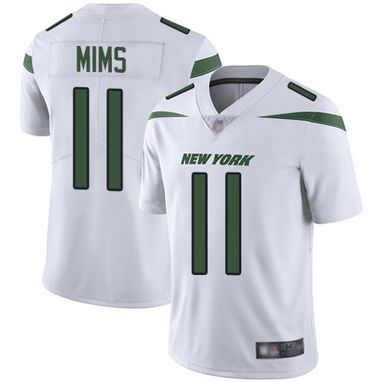 Nike Jets 11 Denzel Mim White Men Stitched NFL Vapor Untouchable Limited Jersey Nike Jets 11 Denzel Mim White Men Stitched NFL Vapor Untouchable Limited Jersey