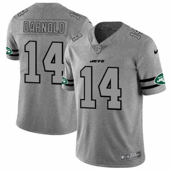 Nike Jets 14 Sam Darnold 2019 Gray Gridiron Gray Vapor Untouchable Limited Jersey Nike Jets 14 Sam Darnold 2019 Gray Gridiron Gray Vapor Untouchable Limited Jersey